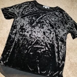 Ruff Hewn Grey Black Velvet Shirt